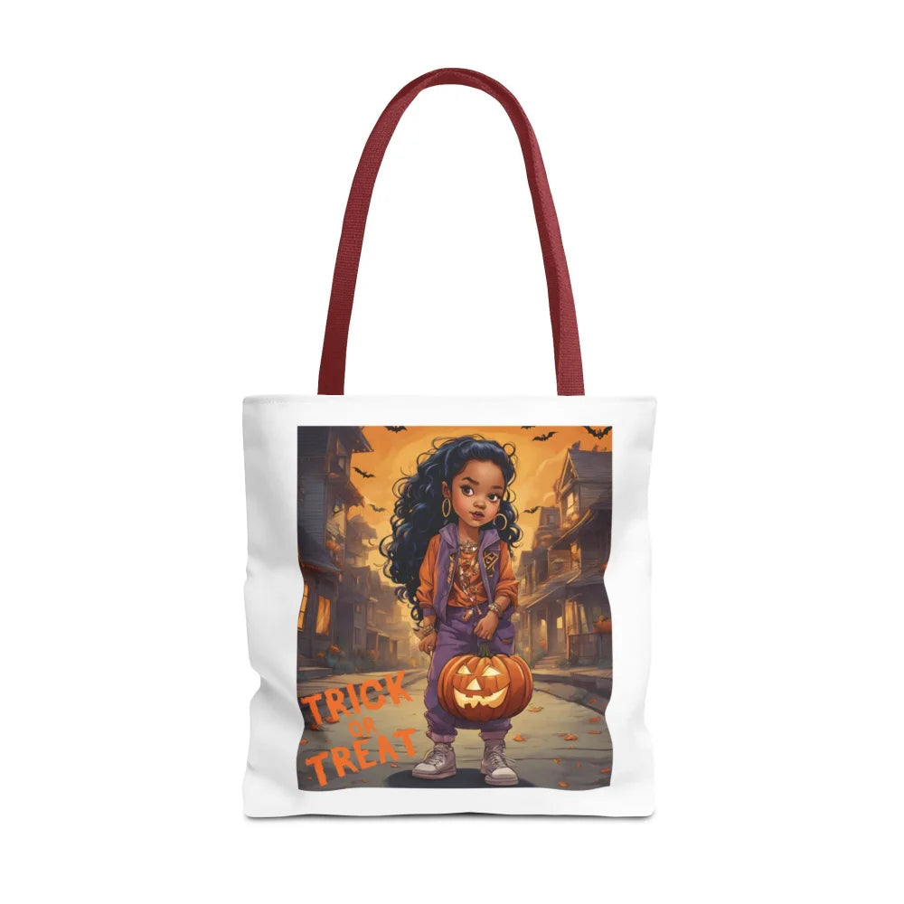 Halloween Tote Bag - Trick Or Treat Young Girl Walking Down Street Bags