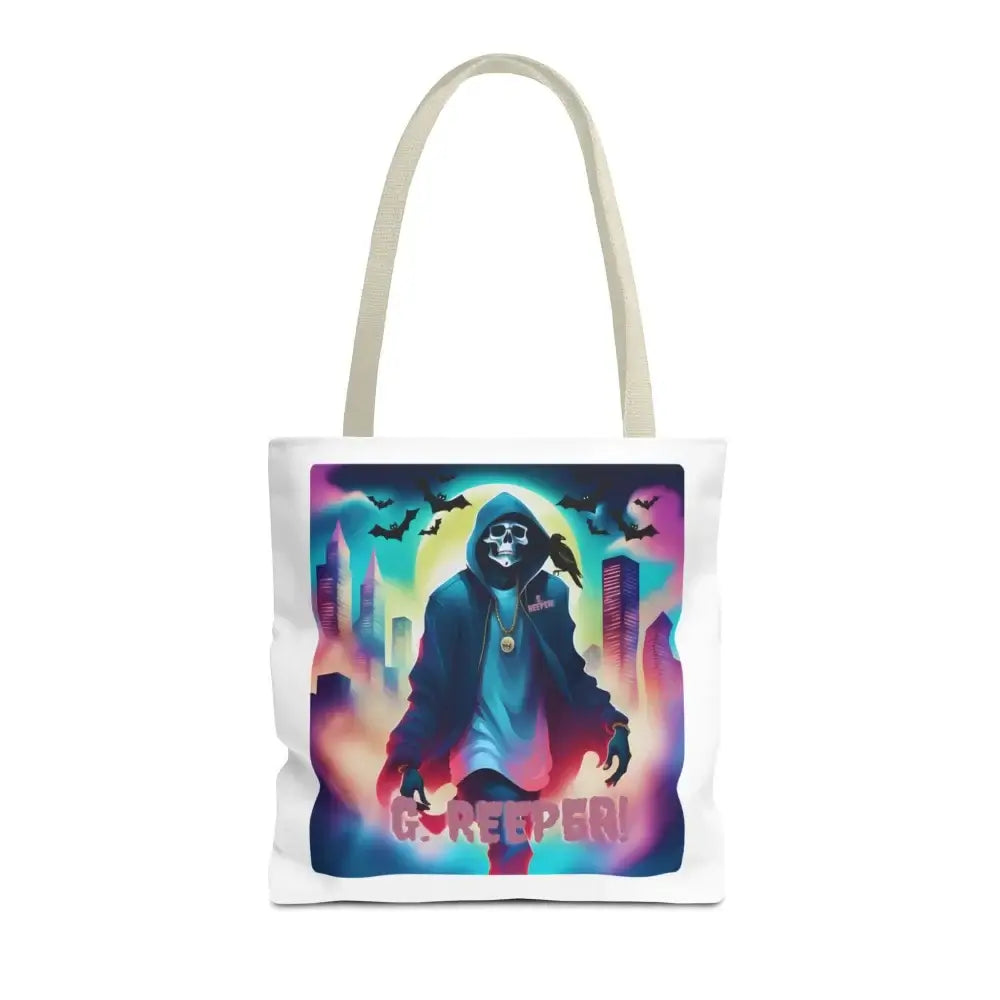 Halloween Tote Bag With G Reeper Design 16’’ × / Beige Bags