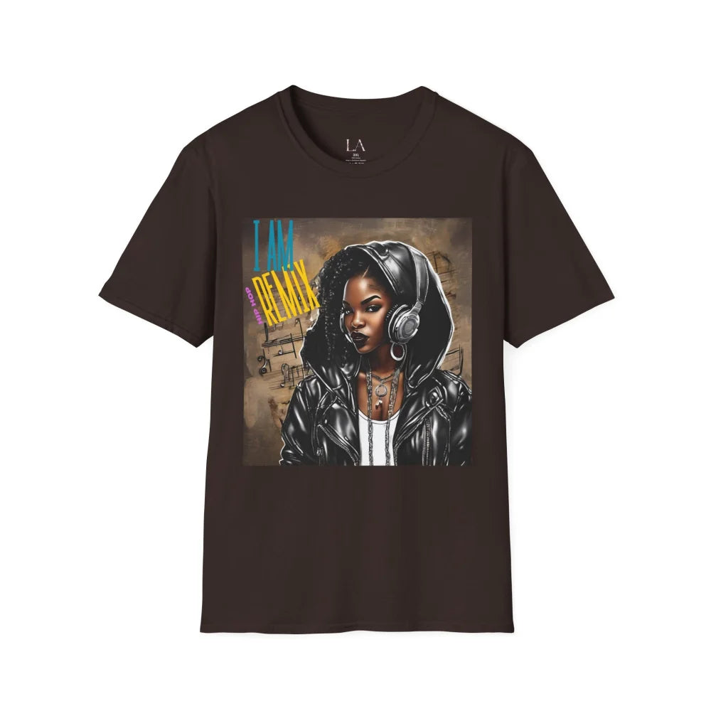 I Am Hip Hop Remix Unisex Softstyle T-Shirt S / Dark Chocolate