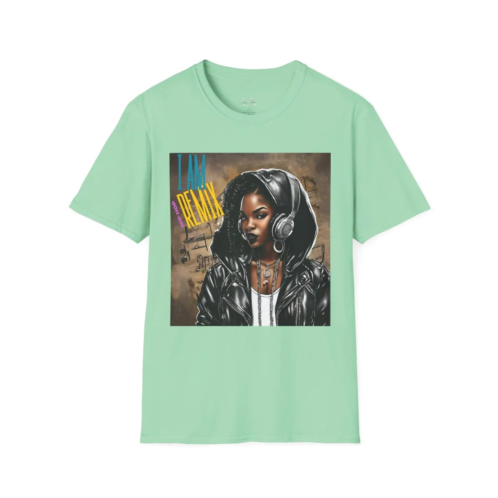 I Am Hip Hop Remix Unisex Softstyle T-Shirt S / Mint Green