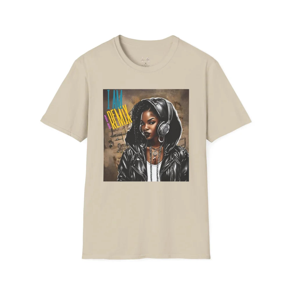 I Am Hip Hop Remix Unisex Softstyle T-Shirt S / Sand