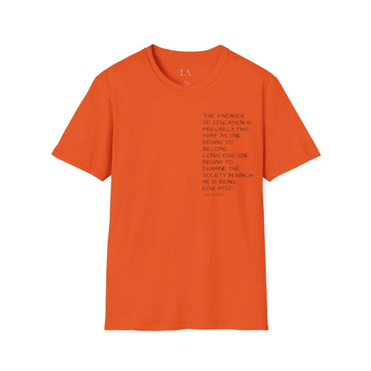 Knowledge And Consciousness Unisex Softstyle T-Shirt Orange / S