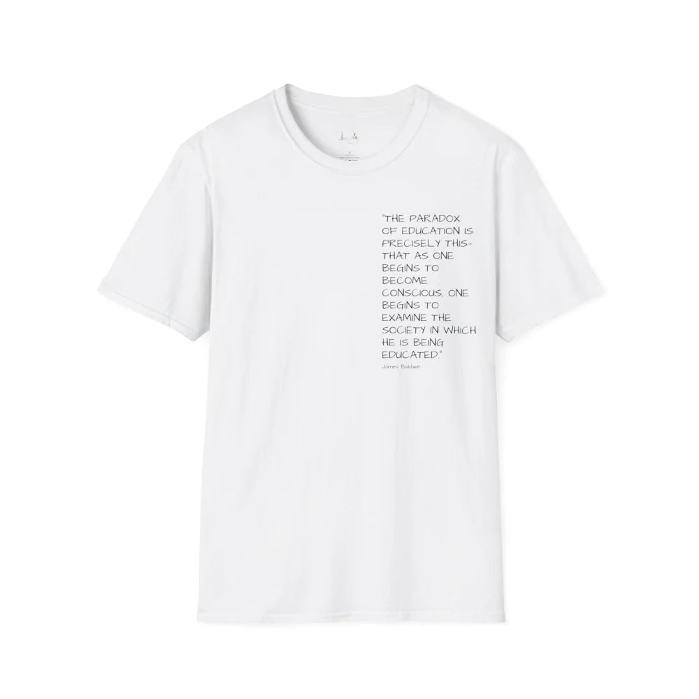 Knowledge And Consciousness Unisex Softstyle T-Shirt White / S