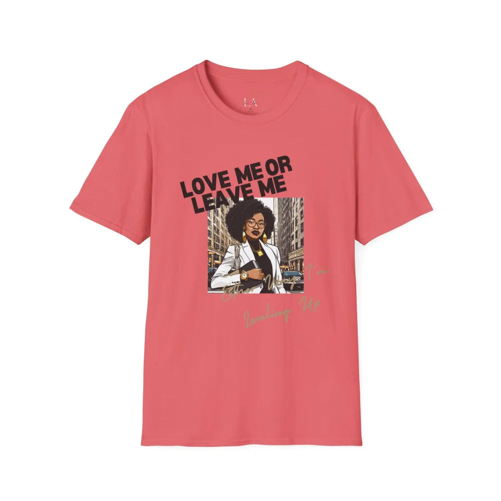 Level Up With Confidence Unisex Soft Style T-Shirt S / Coral Silk