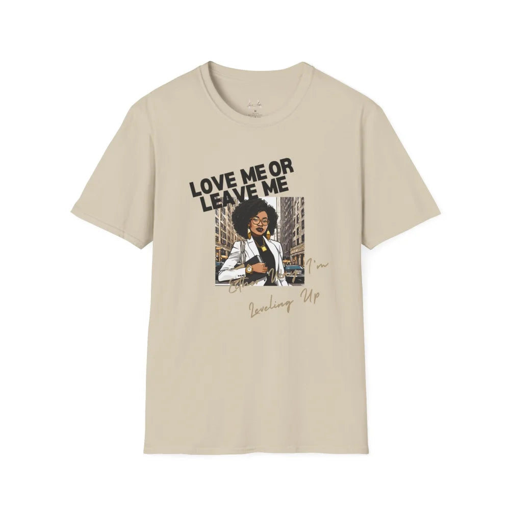 Level Up With Confidence Unisex Soft Style T-Shirt S / Sand