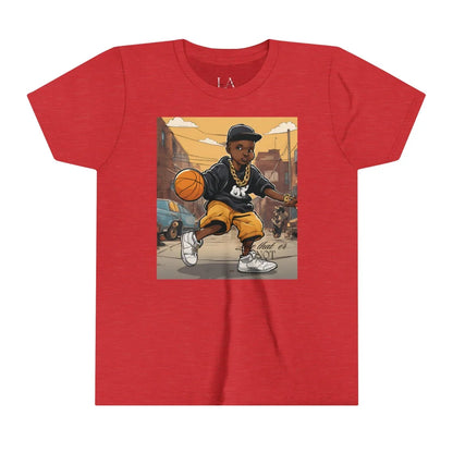 Philly Hustle - Urban Style Boy Basketball Teekids Heavy Cotton™ Tee Heather Red / S Kids Clothes