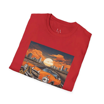 Ride With Pride - Urban Style Car And Gold Chain Hip Hop T-Shirt Unisex Softstyle