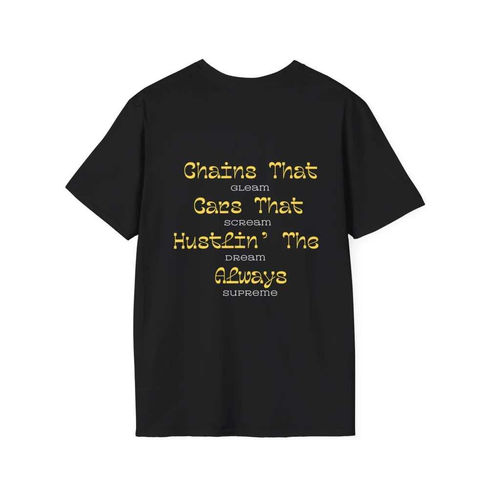 Ride With Pride - Urban Style Car And Gold Chain Hip Hop T-Shirt Unisex Softstyle