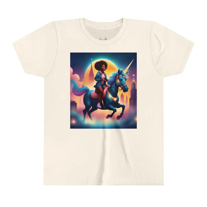 Unleash Your Magic - Urban Style Black Girl Unicorn Youth Short Sleeve Tee Kids Clothes